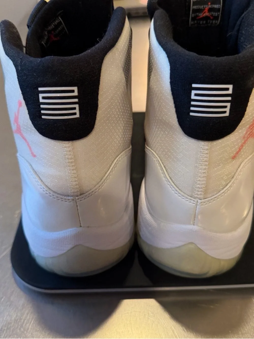 Jordan Air 11 Adapt Sneakers Version 1.0 2010 men's — White with Pink Accent